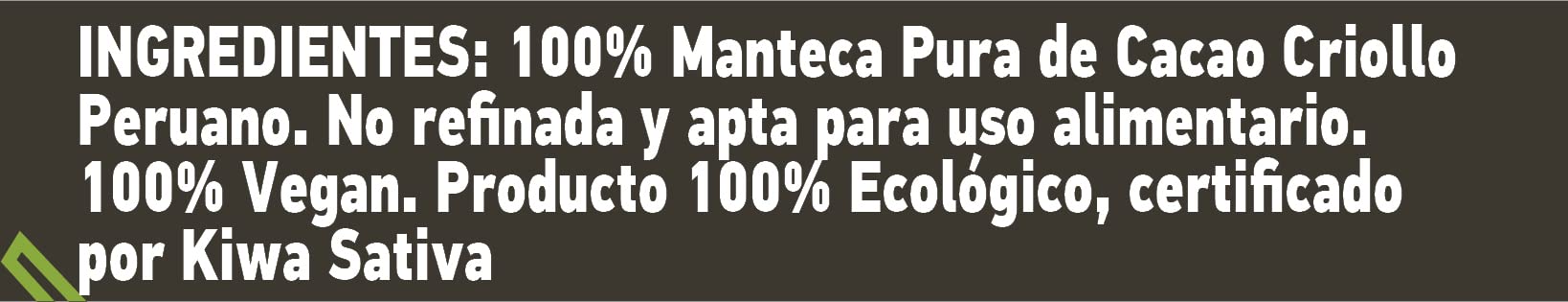 Bio | BAMBOO STORY | Manteca Cacao | Prensada Frío | Criollo | 100% Peruano | 900g