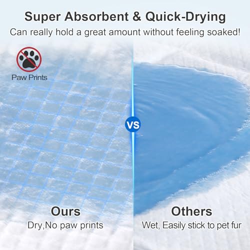 Image of Upgraded 4XL 36 inchx36 inch 6 Layers Dog Pee Pads, 100 CountsUltra Absorbent Pee Pads, Absorb up to 12 Cups, Leak-Proof & Quick Dry Puppy Pads for Puppy,Surgery, Older,Cats, Rabbits,100pcs