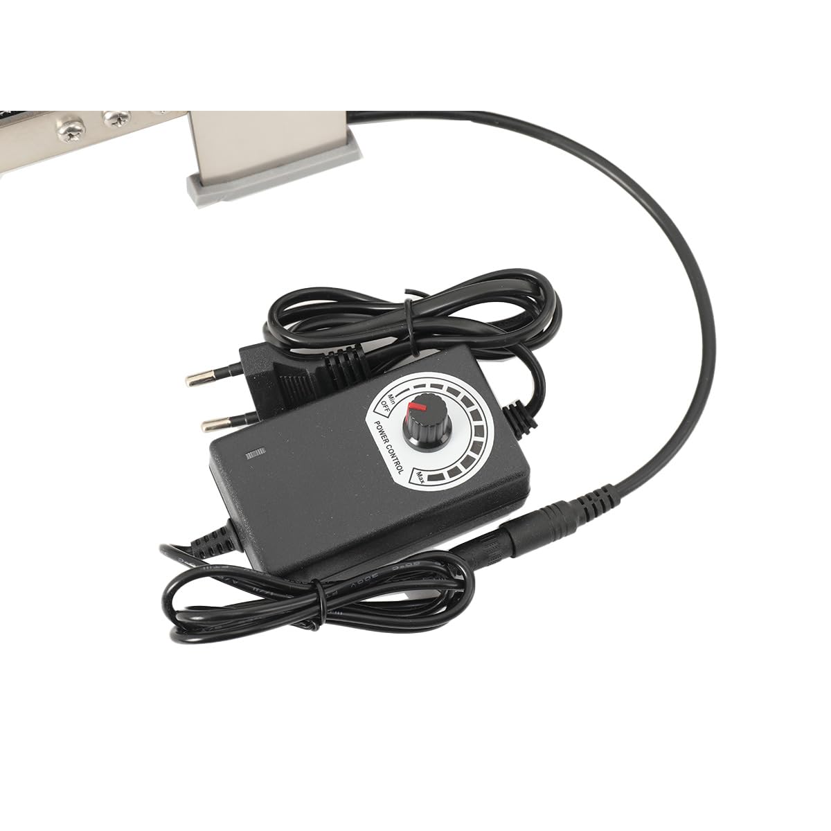 Edelstahl Mini-Förderautomat, DC 12V Elektrisches Desktop Förderband Einstellbare Geschwindigkeit, Automatisches Förderband mit Adapter Geeignet für Reibung Experiment Gerät