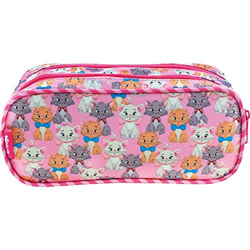 Estojo Duplo Marie Cuteness 8545 - Artigo Escolar Marie, Rosa Claro
