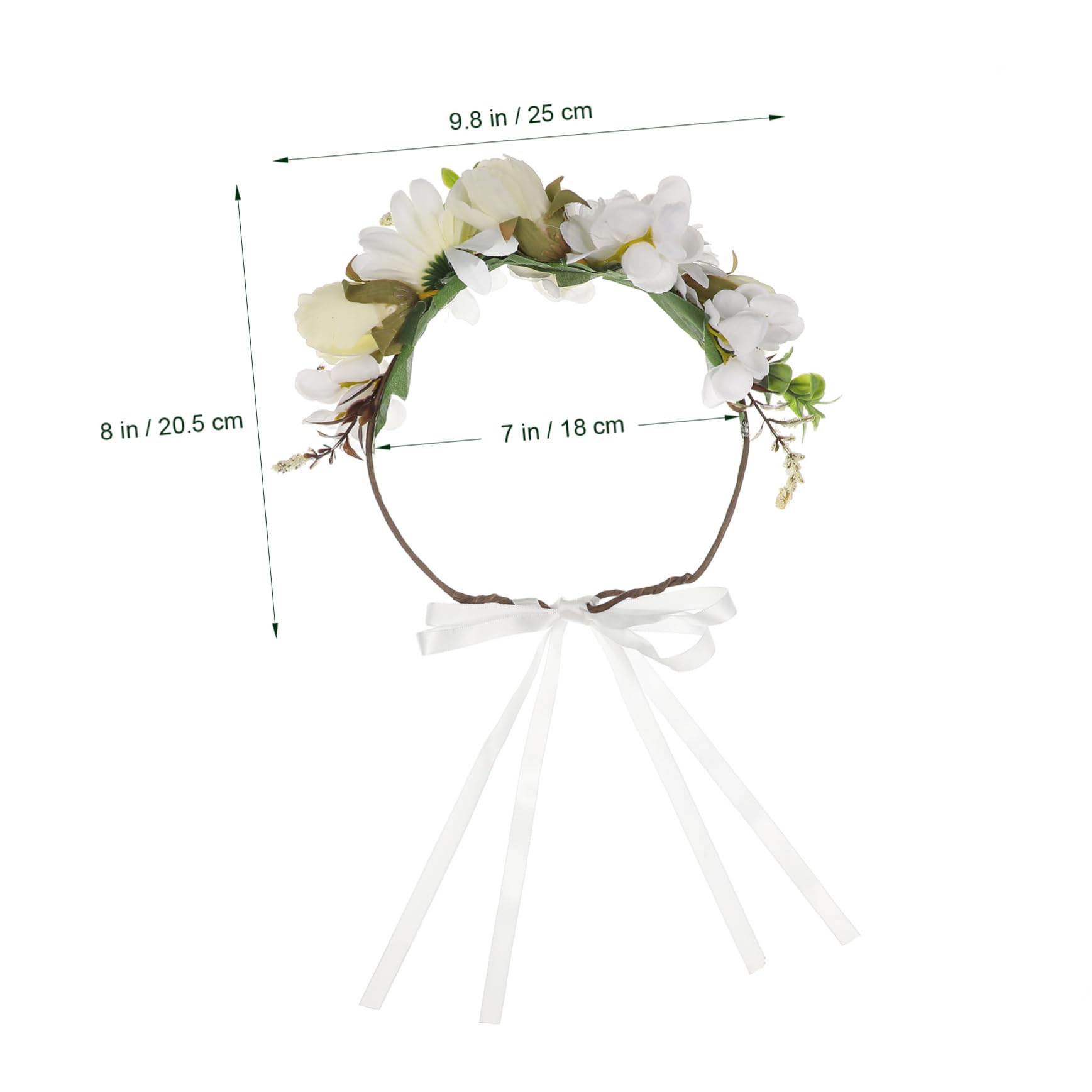 Toddmomy Flower Girl Crown Floral Headband for Pets Floral Crown for Weddings Design Lightweight Headband Sturdy Materials for Lasting Use Photo Prop