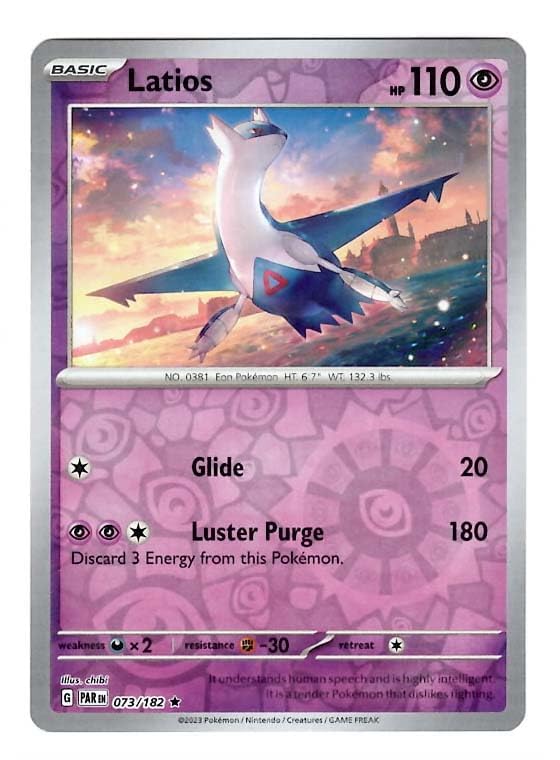 Pokemon - Latios 073/182 - Paradox Rift - Reverse Foil - Single Card