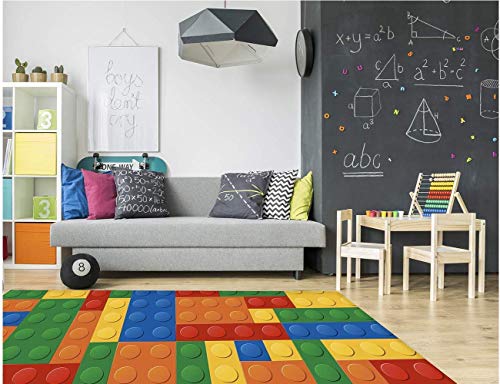Oedim Alfombra Infantil Piezas Brick de construcción para Habitaciones PVC | 95 x 200 cm | Moqueta PVC | Suelo vinílico | Decoración del Hogar | Suelo Sintasol | Suelo de Protección Infantil |