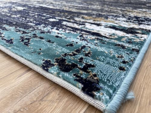 Image of 3 x 5 Feet Modern Carpet for Living Room | Non-Fade Soft Floor Rug for Hall & Bedroom | Easy Clean & Non-Slip Backing