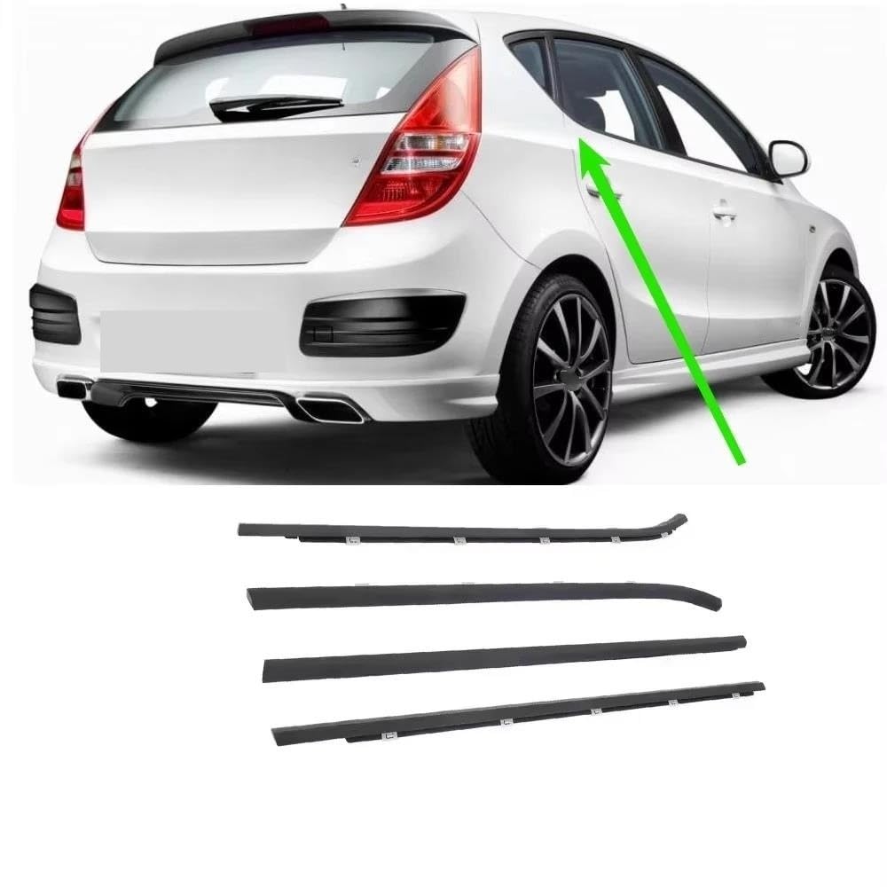 Guarnizione In Gomma Protettiva Per Finestrino Esterno Nero Per Hyundai I30 2008 2009 2010 2011 822102L000 4 Pezzi