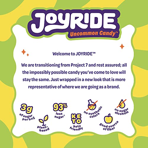 Joyride By Project 7 Keto Gummies, Sour Gummy Bears – Keto Candy With 3G Sugar & 6G Net Carbs – Low Calorie Snacks – Vegan Gummy Candy With No Sugar Alcohols (Zero Sugar, 1.8Oz (Pack Of 8)) #TOP6