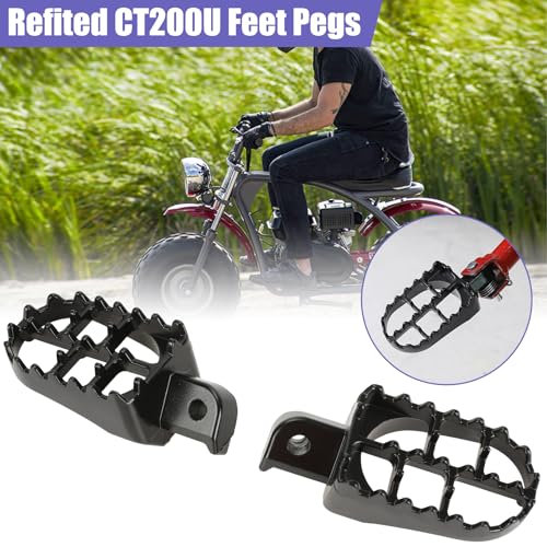 Image of Mini Bike Foot Pegs Assembly Kit Compatible with Coleman Minibike CT200U CT200U-EX BT200X CT200U-EXR CT100U CC100X Axis M200 196cc 200cc 97cc 100cc Engine Parts Left and Right Footrest