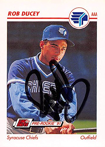 Autograph Warehouse 344173 Rob Ducey Autographed Baseball Card - Toronto Blue Jays44; FT 1991 Impel Minor League Pre Rookie No. 502