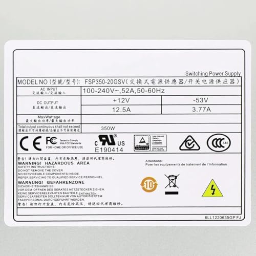 Bloc d'alimentation PoE 350 W compatible DS-7916N-E4 DS-7932N-E4 argenté - 3