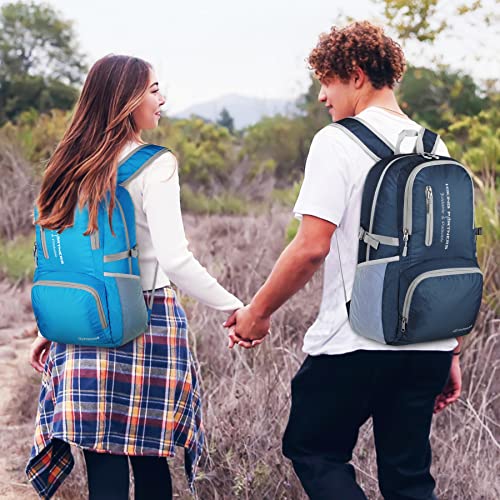 Image of ZOMAKE Lightweight Packable Backpack, 35L Foldable Daypack (Light Blue)
