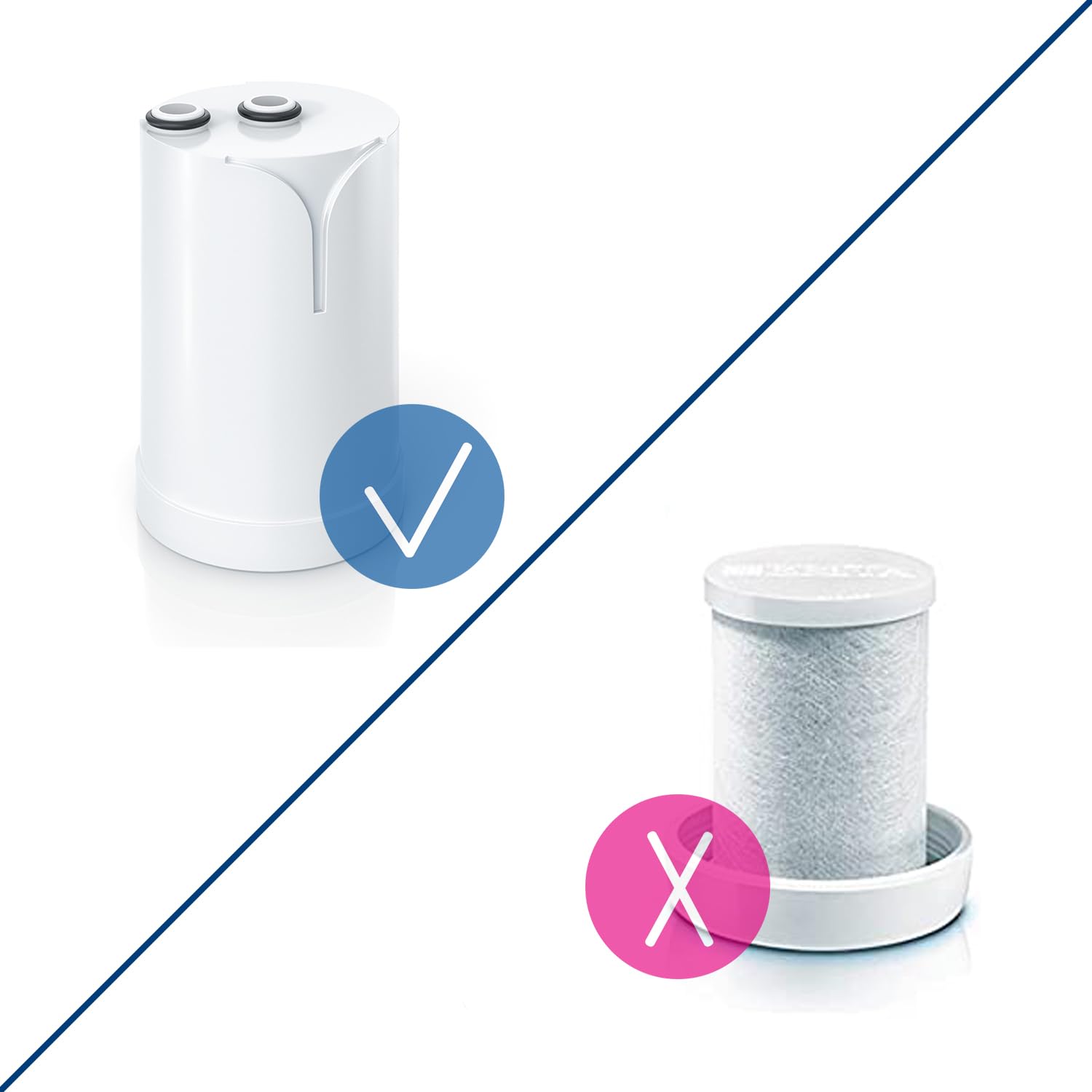 BRITA ON TAP Pro V-MF incl. 1 x filtro acqua rubinetto V-MF (600L) - riduce cloro, 99,99% dei batteri, PFAS - display contalitri digitale