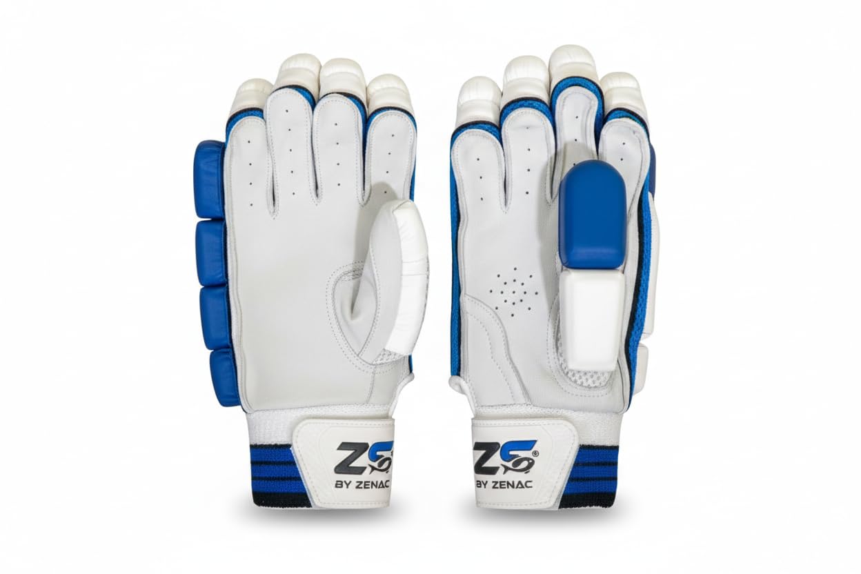 Sports Whitedot Dot 2.1 Cricket Batting Gloves, Adult | 1 Pair (Blue, White)-picture-17