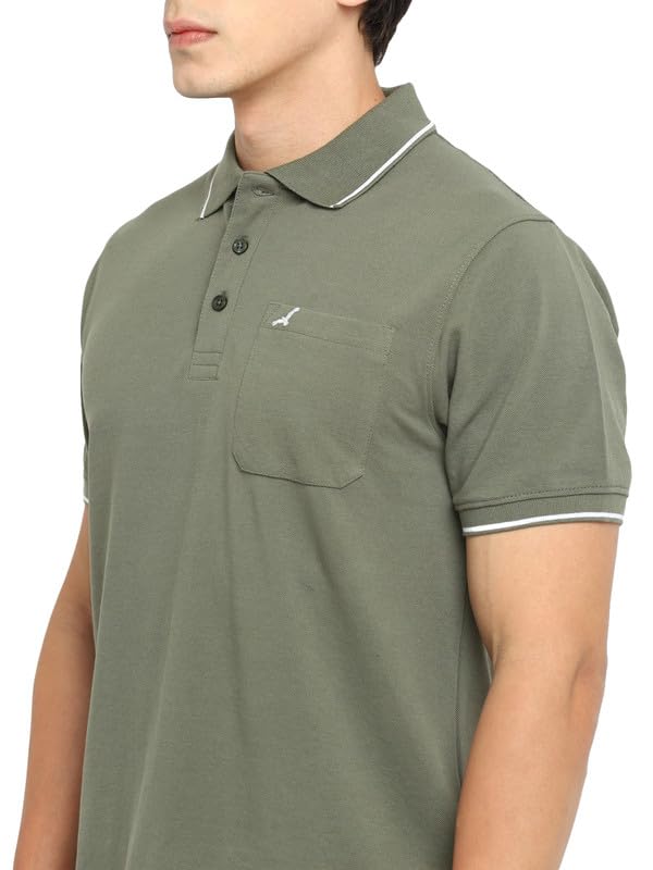 Image of AMERICAN CREW Polo Collar T-Shirt for Men with Pocket