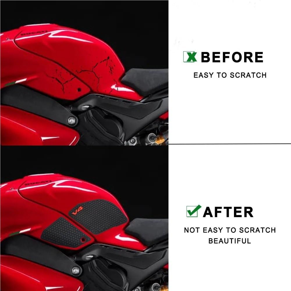 Paraserbatoio per Moto per Panigale V4 Panigale V4S /SP2 2022 Rilievo Serbatoio Carburante Adesivo Protezione Serbatoio Ginocchio Grip Pad Trazione Ginocchio