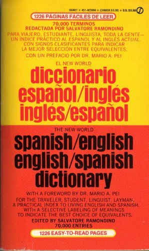 Spanish-English, English-Spanish Dictionary, The New World (Spanish ...