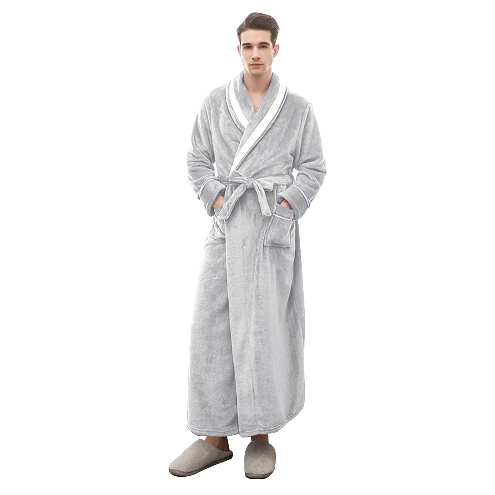 Accappatoio Spugna Uomo, Accappatoio Uomo Donna Unisex Accappatoio Cotone Tinta Unita Unisex Adulto in Cotone, Accappatoio in Cotone Asciugatura Rapida con Tasche Accappatoio Personalizzato Vestaglia