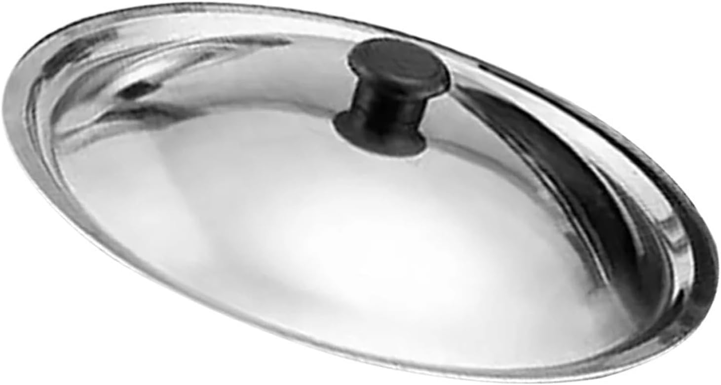 Pan Lid, Frying Stainless Steel Pots Metal Bowl Reusable Replacement Pot Multipurpose (255cm)(27.50x27.50x7.00cm)