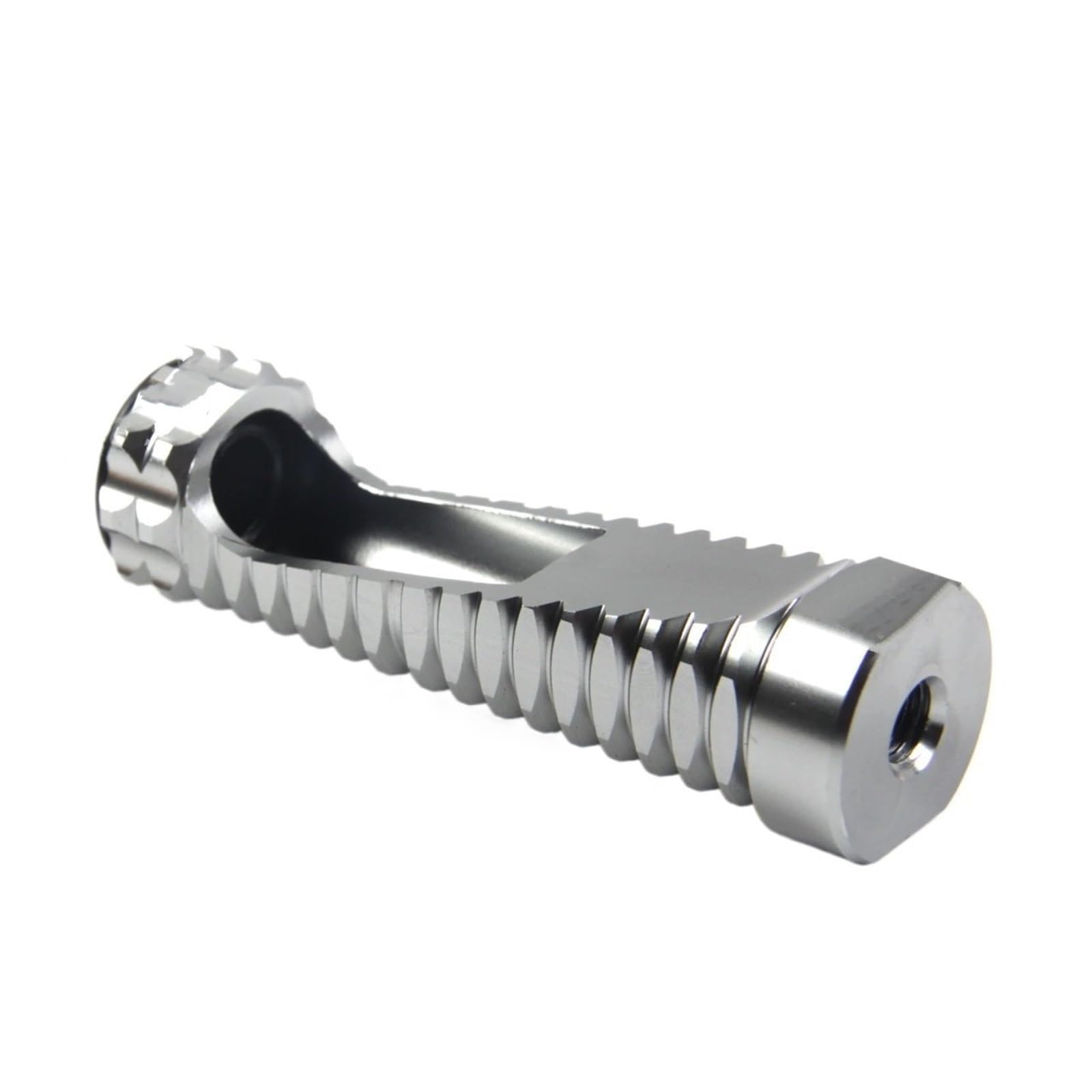 Stopki kierowcy motocykl Podnóżek V2.0 Regulowany podnóżek CNC Część zamienna do motocykla Kołki antypoślizgowe Stop aluminium(Grey 1PCS)