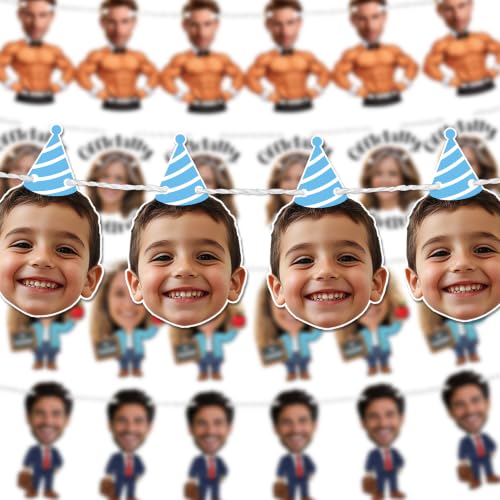 Bleu Reign Custom Hanging Face Banner Personalized Photo Party Decor
