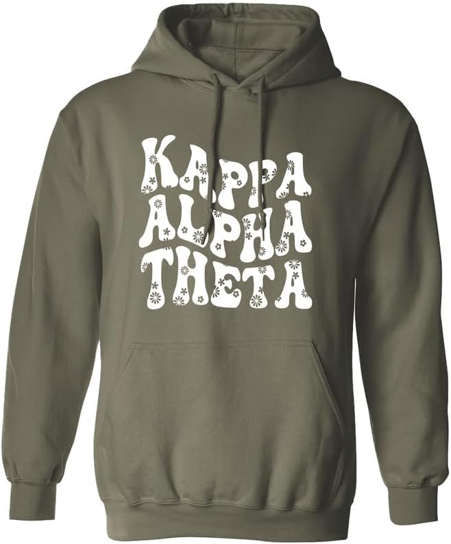 Kappa Alpha Theta Hoodie - Theta Floral Hippie Sweatshirt