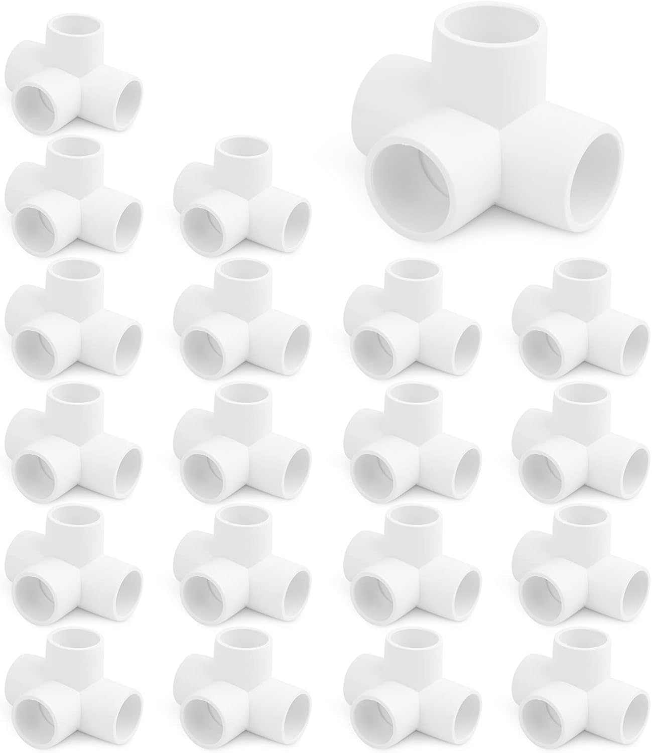 Buy 16PCS 3/4Inch PVC Pipe Fittings,4Way PVC Fittings Elbow for SCH40