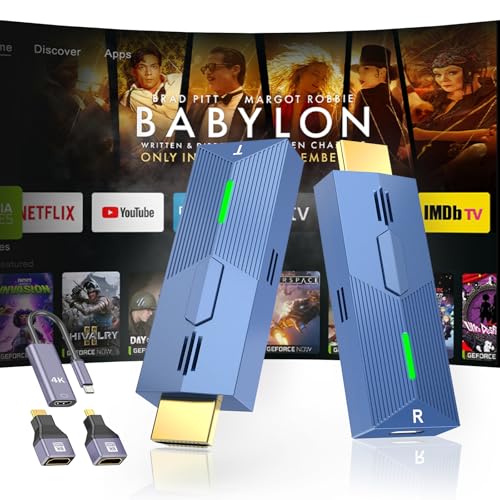 How to Transmit Video Wirelessly? Wireless HDMI Kit LZLOO Wireless HDMI Transmitter and Receiver 4k, 328Ft/100M Wireless HDMI Extender for Seamless...