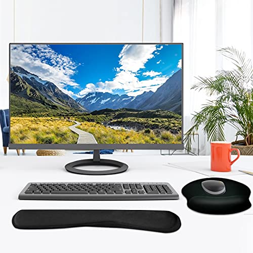 Keyboard Wrist Rest Mouse Pad Wrist Support Pads For Keyboard And Mouse, Ergonomic Memory Foam Wrist Pad For Pain Relief And Easy Typing, Arm Rest For Home & Office Laptop Computer, Black #TOP6