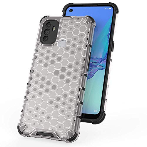 Image of Glasgow | for Oppo A53 Honeycomb Pattern Back Case Cover for Oppo A53 - Transparent