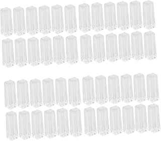 Garneck 48 pcs blinds accessories clear curtain rod clear curtains window hooks curtain curtain drapes window rod hook Blind Rod Grip Tip Grip Plastic Blind Rod Handle Venetian