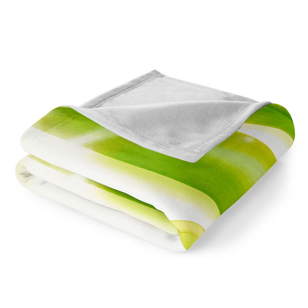 Mantas para Cama De Franela Invierno para Infantil Y Adulto 150X200Cm Manta Polar De Felpa De Microfibra Suave para Sofá, 3D Guijarros De Hojas De Bambú Verdes Patrón, Cálida Y Transpirable