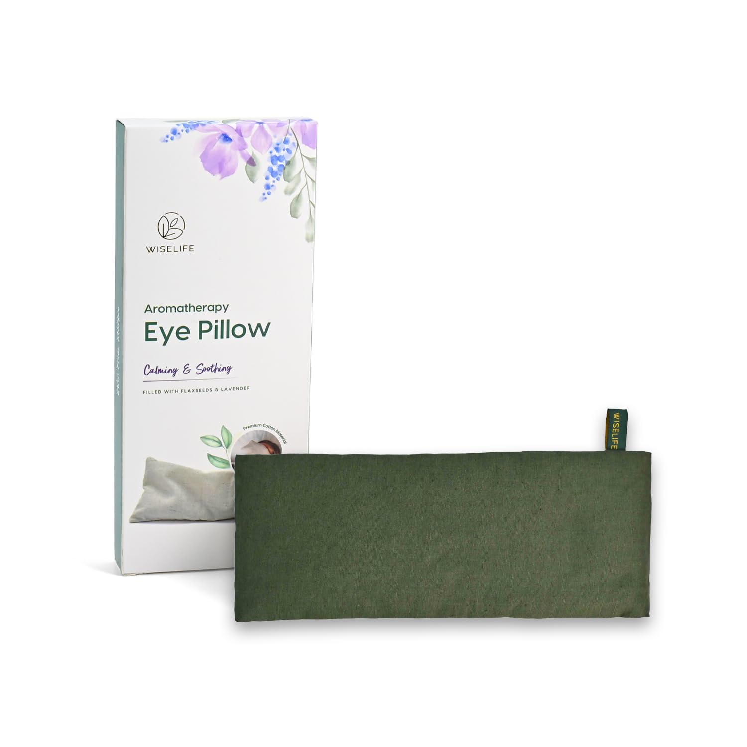 Wiselife Eye Pillow for Relaxation, 100% Cotton Linen, Small,Perfect for Sleeping, Yoga, Meditation | Gifts for Women, Birthday, Teachers | Olive Green (B0D4LVF764) Amazon Price History, Amazon Price Tracker