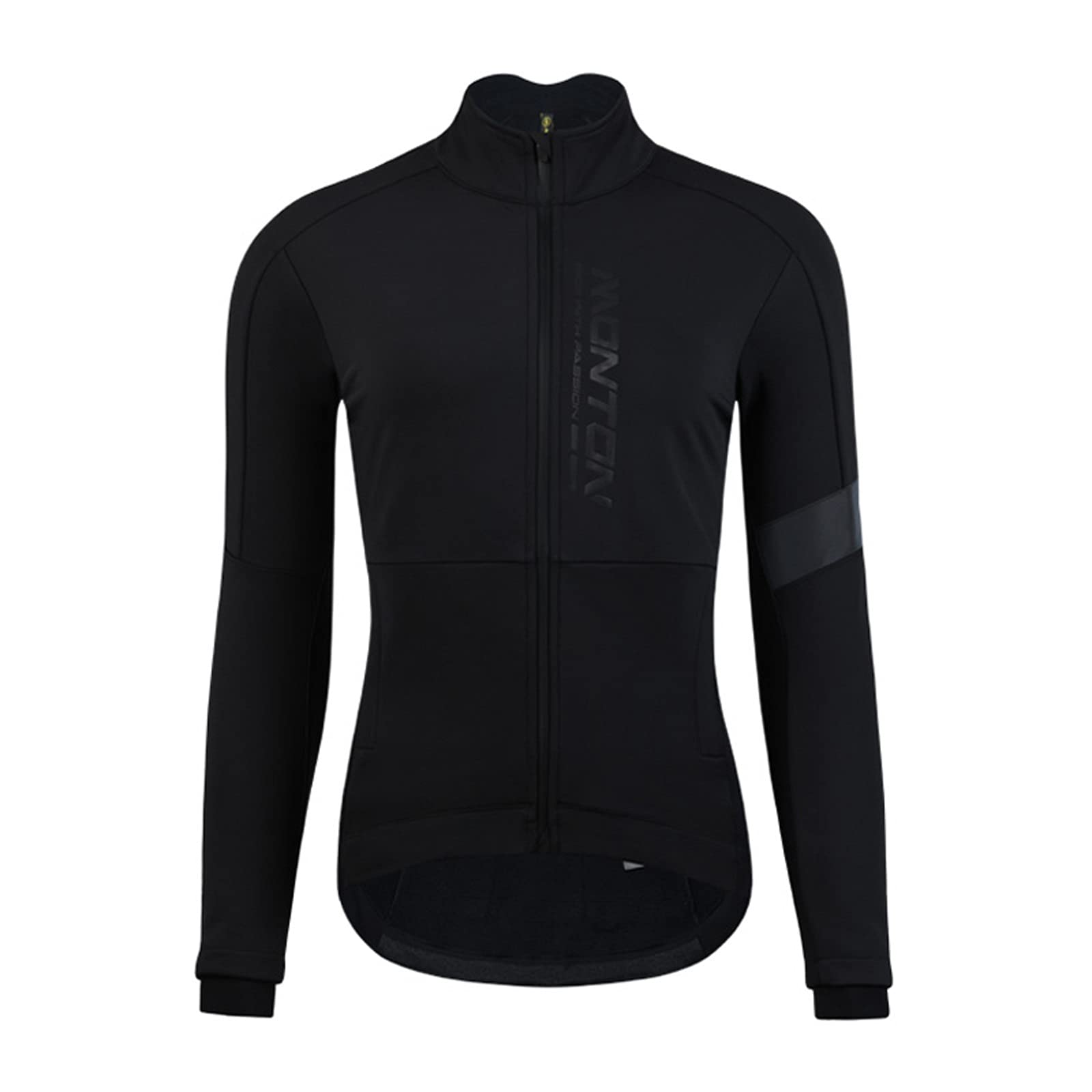Męska odzież kolarska Damska Thermal Thermal Jazda na rowerze JERSEY Długi rękaw Wiatroszczelna woda Podwójna Kurtka Running Running, Black Męskie koszulki kolarskie(XL)