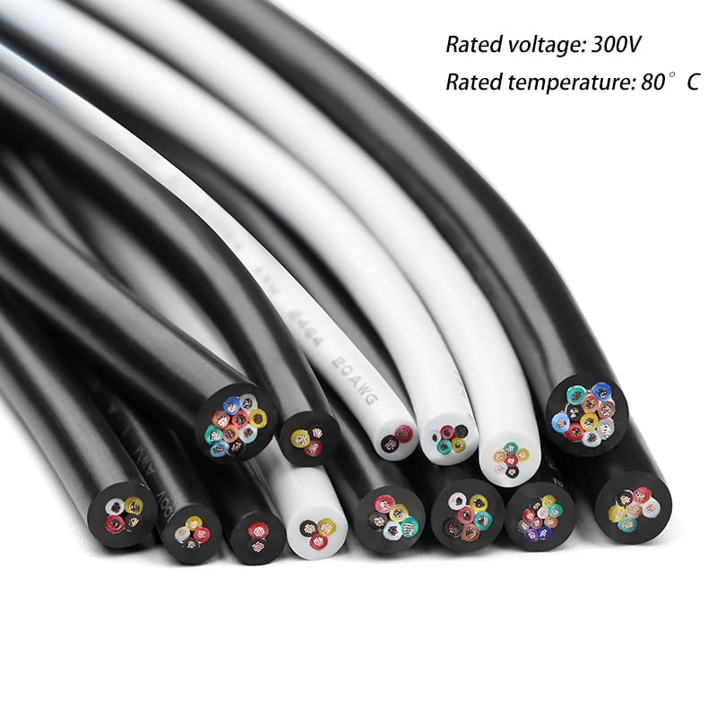 Przewód wielobiegunowy UL2464 5 m, 30 28 26 24 22 20 18 16 14AWG X 2 3 4 5 6 7 8 9 10 przewodów, kanał audio kabel zasilający, kable powlekane(2 Cores, 14AWG)