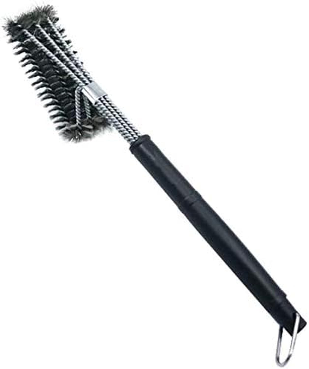 XIUNYIE Wire Grill Cleaning Brush Steel Bristle Scraper for BBQ Garden Outdoor Portable Barbecue Cleaner Kitchen Camping Party Tool Stainless Steel Stiff Bristles Barbe, a
