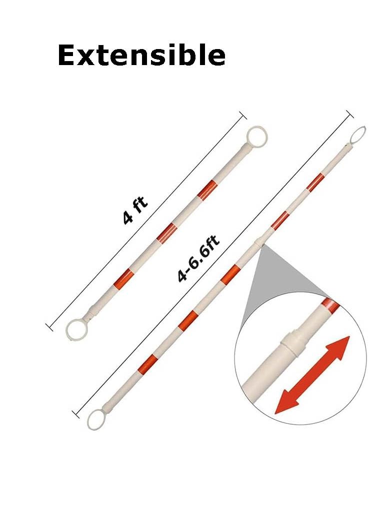 Barre De Cônes De Signalisation Rétractables Haute Visibilité (1 M À 2M)
