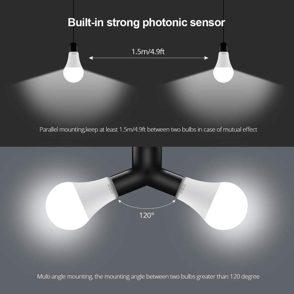 Szczęśliwe światła 5 Sztuk Ac85-265v 10w 15w Led Zmierzch Do świtu Lampka Nocna Żarówka Z Czujnikiem światła Inteligentna Lampa Automatyczne Włączanie/Wyłącza, 15w