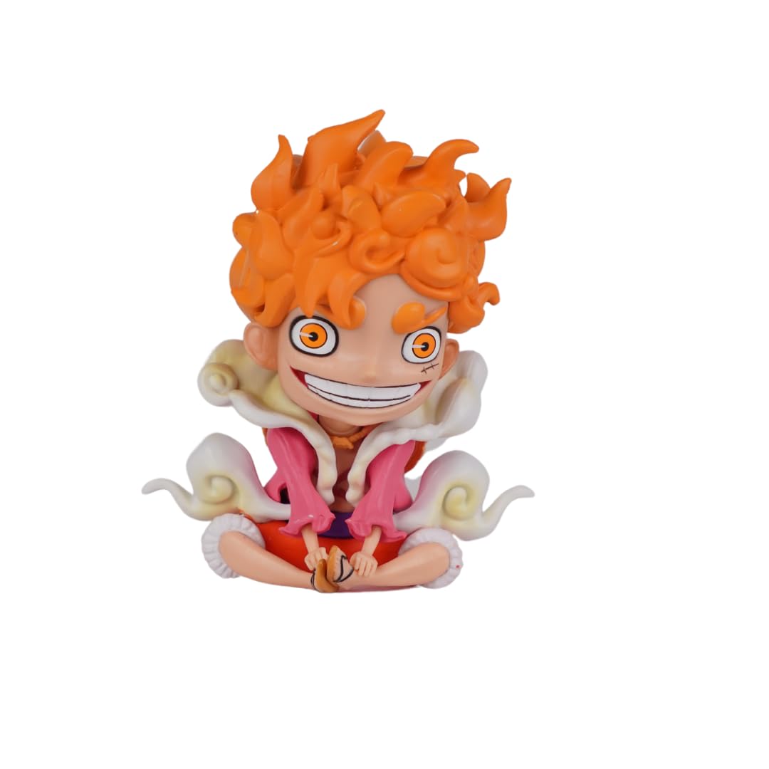 Offo One Piece Anime Nika Luffy Gear 5 Action Figure| Lightweight and Attractive Durable Toy Figures for Home Decors Office Desk and Study Table