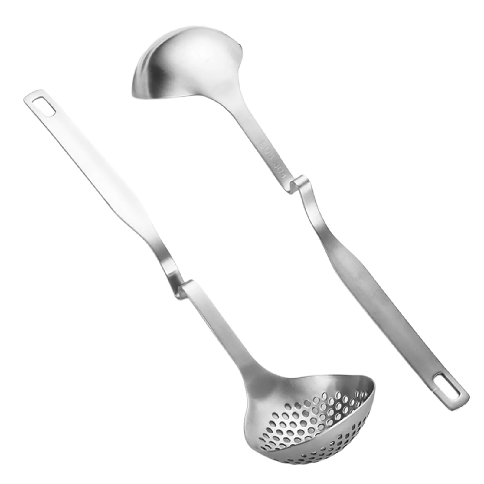 Shntig Soup Ladle Handy Kitchen Tool Versatile Ladle and Slotted Spoon Set Cooking and Serving Essentials Utensils Long Handle