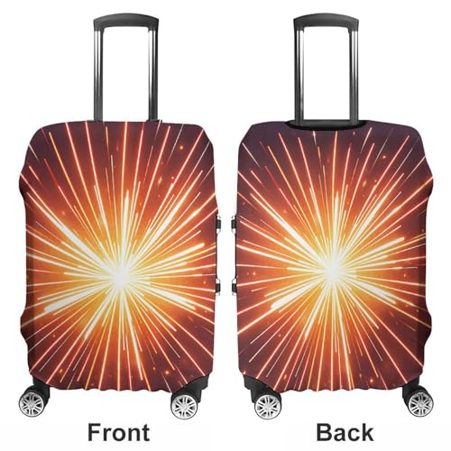 Carry on Luggage Cover Explosion Firework 3D Suitcase Covers for Luggages Tsa Approved Travel Luggage Sleeve Protector Elastic Suitcase Protector Anti-Scratch Washable Fits 19-30 Inch Case -L3