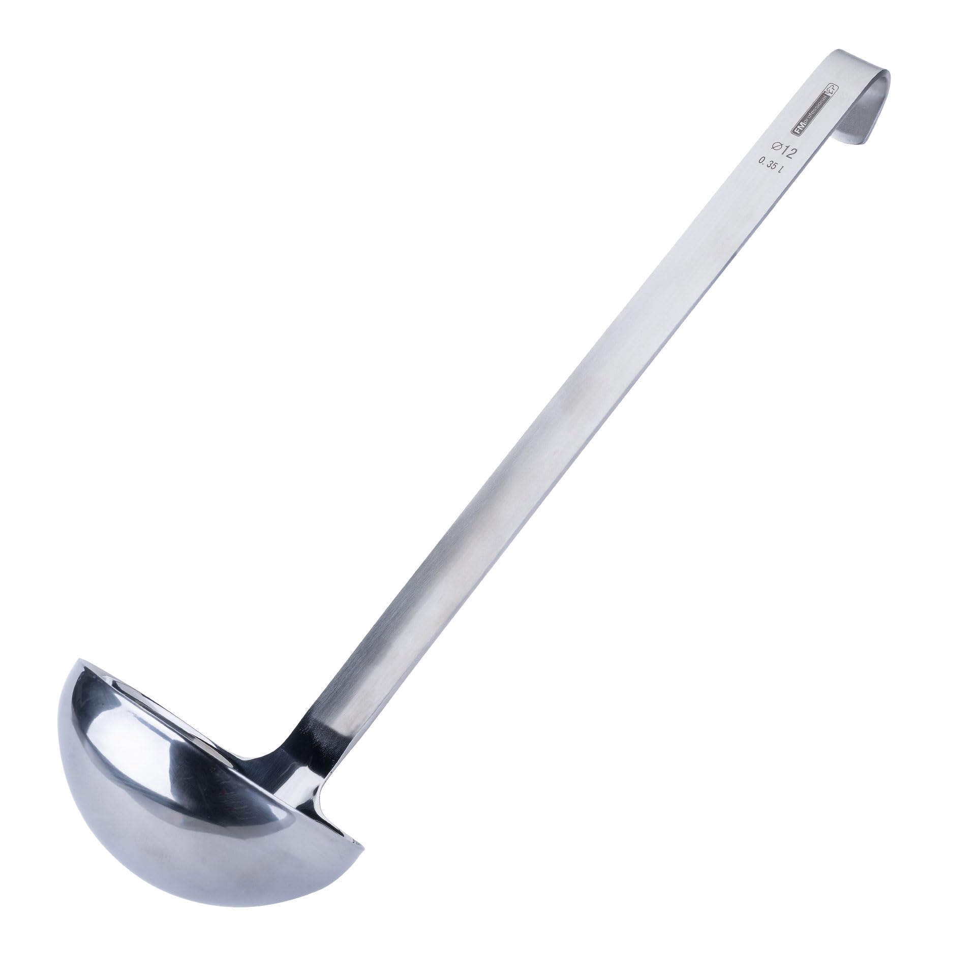 FMprofessional XL-Schöpflöffel 46 cm – Suppenlöffel aus Edelstahl, langlebige & elegante Suppenkelle zum Portionieren von Suppen und Soßen, spülmaschinengeeignet