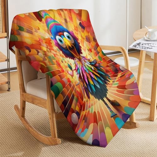 Manta de pollo suave de franela 180x200 cm para cama y sofá 5