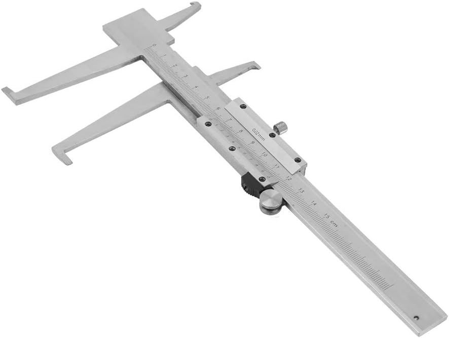 WALFRONT Carbon Steel Vernier Caliper, Measuring Tool with Scale, for Machining and Inner Hole Diameter Measurement 9-150mm