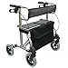 Produktbild FabaCare Premium Leichtgewicht-Rollator XXL Set G-227 Aluminium, höhenverstellbar, faltbar, mit Sitz, Rückengurt, Tasche, Gehwagen, Rollwagen, Alurollator, bis 227 kg, mit FabaCare Sicherheitsreflektoren