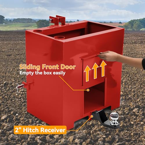 Image of YINTATECH 800lbs 3 Point Capacity Tractor Ballast for CAT1, Red