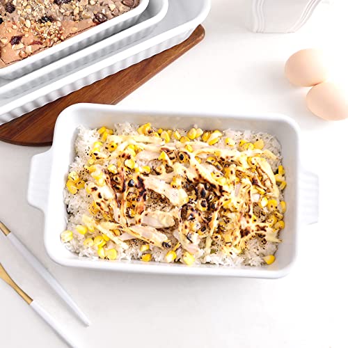 Miniatura 7 de Malacasa Serie Bake.Beka, Set De 4 Fuentes Para Horno, Molde De Horno Para Platos Ideales Para Lasañas, Pasteles, Tapas, Porcelana