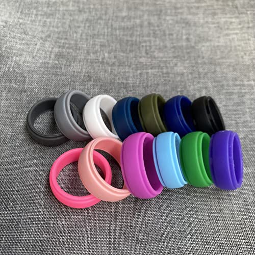 Personalized Engraving Silicone Rings for Men Women 8MM Breathable Rubber Step Edge Comfort Fit Inspirational Rings Wedding Band,Graduation Gift for Son Daughter,Size 6-122