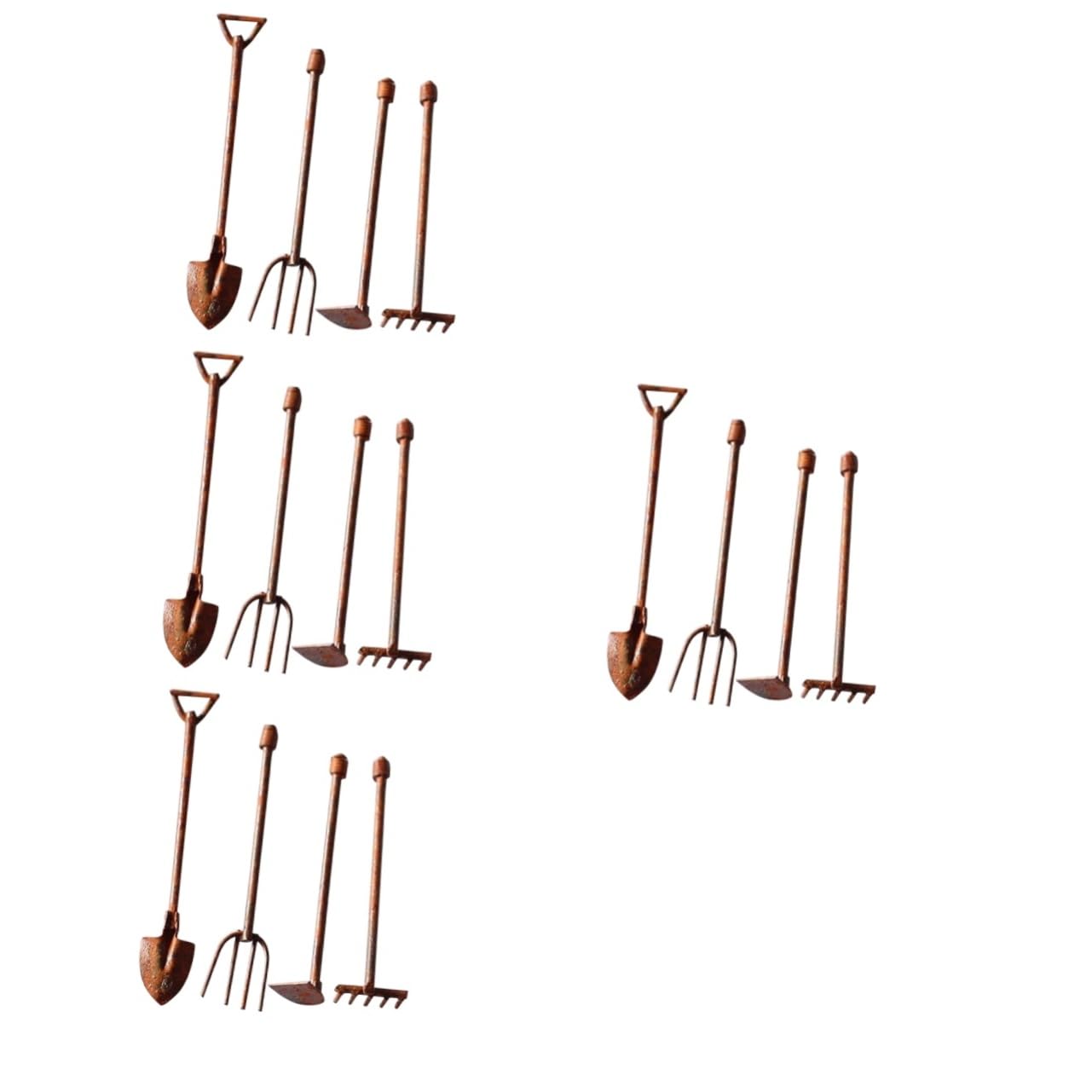 iplusmile 4 Set Strumenti Per Piante Grasse Arredamento Attrezzi in Miniatura Da Giardino Delle Fate Mini Attrezzo Da Giardinaggio Kit Di Attrezzi Per Bonsai Lega Di Zinco 4 Pezzi * 4