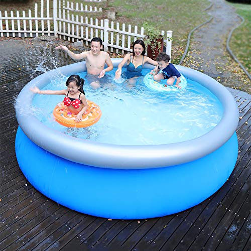 qwqqaq Fácil De Montar Piscina Hinchable,Piscina sobre El Suelo con Depuradora,Espesar Redondo Piscinas Infantiles Piscina Inflable Familiar para Los Niños Adultos T 360x76cm(142x30inch)