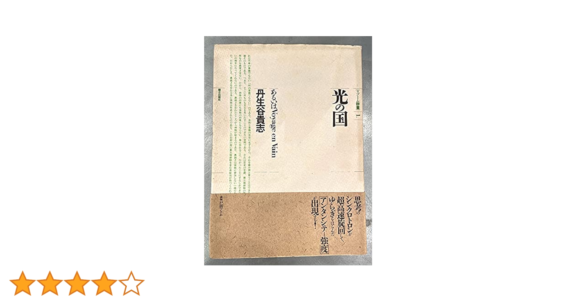光の国 あるいは Voyage en Vain リゾーム群書1 丹生谷貴志 光の国
