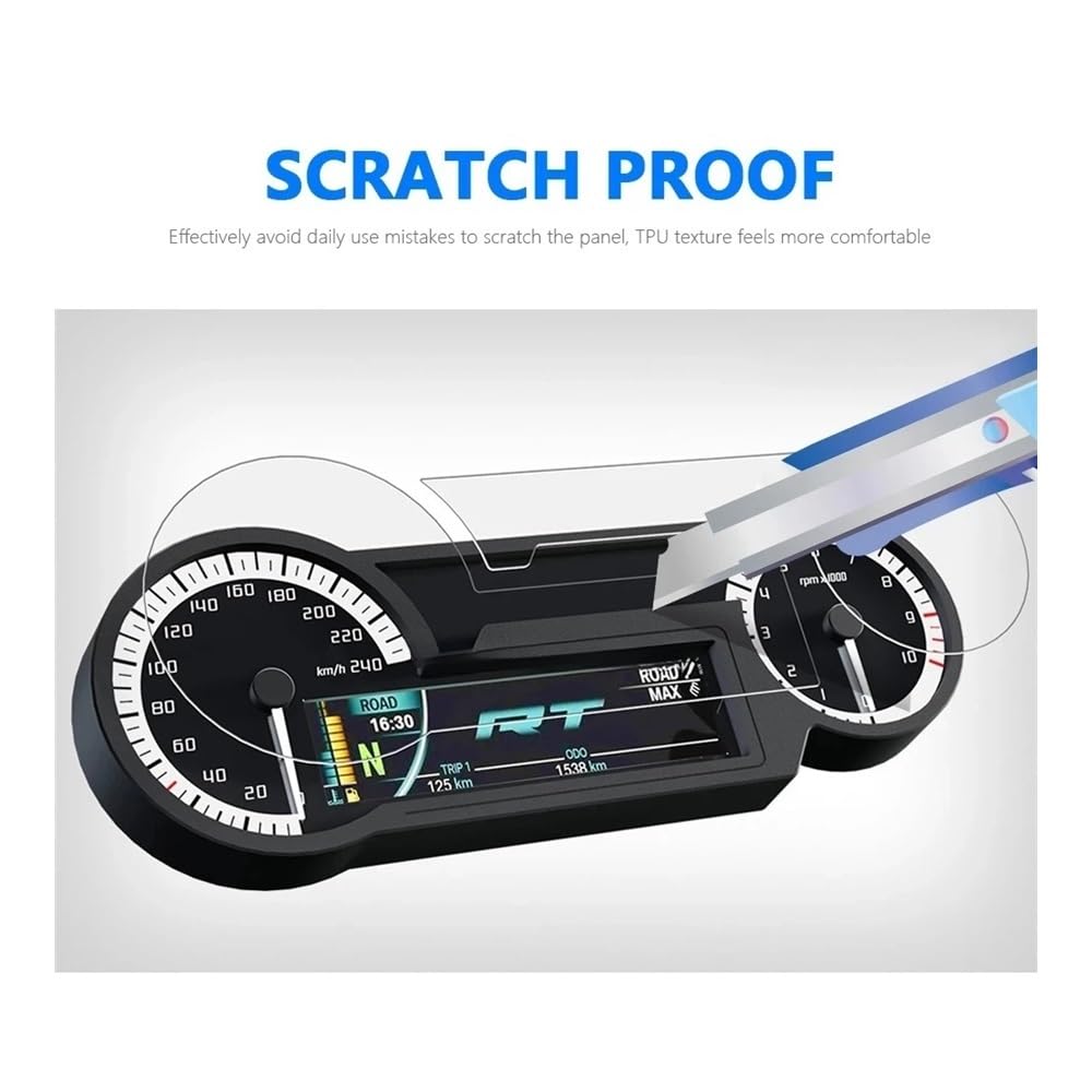 para B&MW R 1200 RT R1200RT LC 2014-2020 R1250RT 2020 Velocímetro De Motocicleta Pantalla De Panel De Rasguños Película Protectora HD película velocímetro